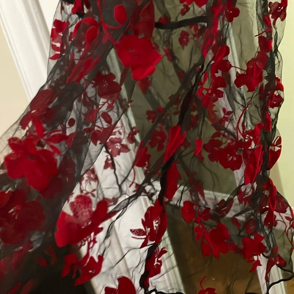 3/$15 curvy off shoulder Floral Print Sheer Mesh Bardot babydoll lingerie - Picture 7 of 11